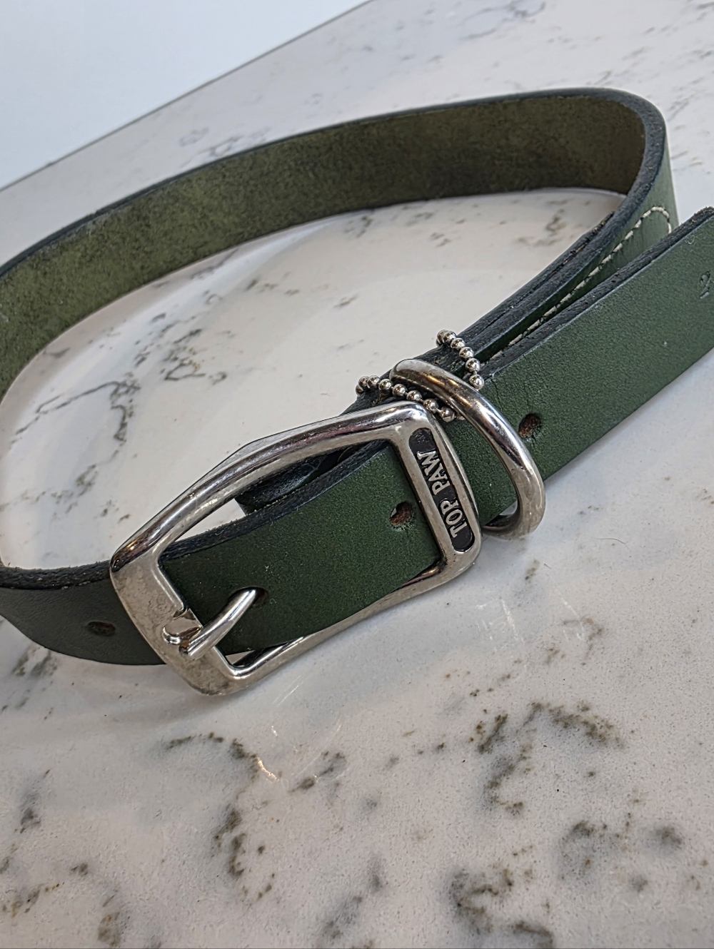*4 For $25* Brand New Green Leather Dog Collar